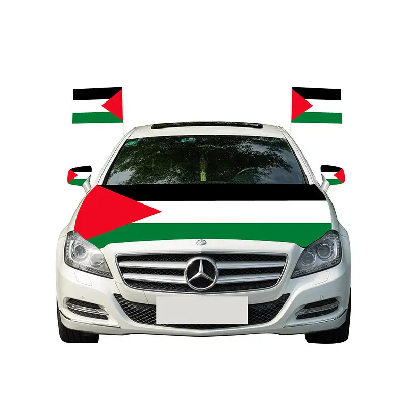 2023 nuovo Flying Outdoor palestine car flag custom palestine israel qualsiasi bandiera nazionale design cofano auto