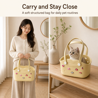 Sac de transport pour chat respirant personnalisé, sac à dos de voyage souple pour animaux de compagnie, pliable, approuvé par les compagnies aériennes, pour petits chiens