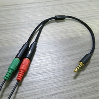 Adaptador Divisor de Cable 2 en 1, Conector de Audio de 3.5mm para Auriculares con Conector Hembra para Teléfono Móvil, Compatible con Altavoces