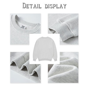 2026 the New High-quality 100% Cotton Comfortable Casual Fashion Street Blank Crewneck Sweater Customized logo - Product Image 3