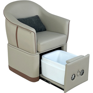 Fauteuil de spa tout-en-un avec bain de pieds intégré, confortable pour pédicure et manucure, idéal pour les salons de beauté et spas - Product Image 1