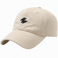 Gorra de Béisbol Personalizada de Algodón Sarga Crema, Estilo Dad Hat de 6 Paneles, con Bordado y Correa Ajustable, Unisex, Estilo Urbano, Venta al por Mayor, OEM, ODM