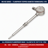 Termokopel RTD Anti Ledakan Huadong Full Stainless Steel WR/WZ untuk Atmosfer Minyak, Gas, Bahan Kimia, Bahan Peledak, dan Korosif