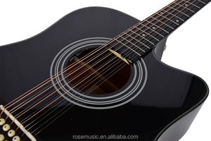 กีตาร์โปร่งไฟฟ้า 12 สาย รุ่น KAYSEN K-AG12 <span class=keywords><strong>Dreadnought</strong></span> สีดำ - Product Image 3