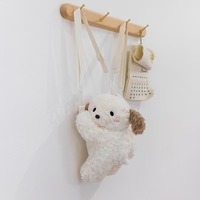 Sac à dos en peluche super doux et très populaire, motif capybara mignon, sac fourre-tout en forme d'ours, sac à dos de dessin animé, rembourré en coton PP