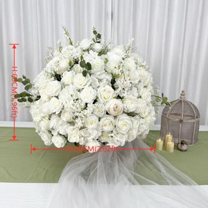 Ramo de Rosas Artificiales de Seda Blanca, Alta Simulación, Moderno, Hecho a Mano, Duradero, Centro de Mesa para Bodas, Arreglo Floral - Product Image 2