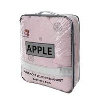 Sac d'emballage en PVC transparent avec logo personnalisé, poignée, fermeture éclair et cordon long pour couettes, couvertures, draps et articles ménagers