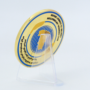 Medalla Personalizada de Aleación de Zinc Chapada en Oro - Conmemorativa con Mapa de GCC, Temática Deportiva, Metal Pulido Ecológico - Product Image 3