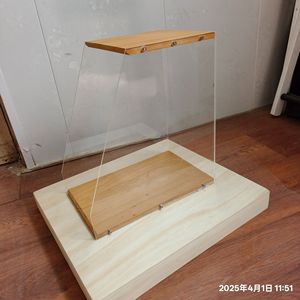 Wooden Shelf Durable Lightweight Dust-Proof Transparent <b>Vinyl</b> Record Display <b>Stand</b> Tape Book Storage Rack Solid Wood Minimalist - Product Image 6