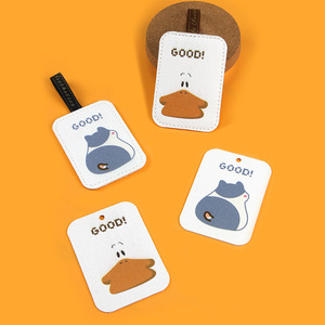 Paño de cocina rectangular de pulpa de lufa natural, tipo borrador mágico, antiadherente, para ollas y sartenes, con diseño de gato y pato. - Product Image 3