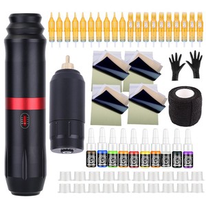 Kit de tatouage Yuanyun, machine sans fil avec cartouches d'encre et aiguilles, ensemble complet pour débutants - Product Image 5