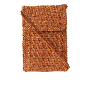 Vintage Mobile Pouch With Flop Closing <b>Bags</b> <b>Woven</b> <b>Leather</b> Drawstring Crossbody Bucket <b>Bag</b> Fashion Portable Purse for Daily Use - Product Image 1