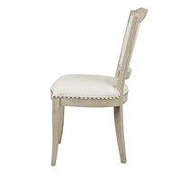 Chaise de salle à manger contemporaine en bois massif avec siège rembourré et design mobile pour la maison et l'hôtellerie