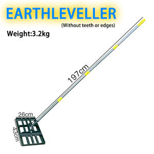 Ayarlanabilir Saplı Toprak Düzleştirici Çok Fonksiyonlu Bahçe Çim Tesviye Aleti, Avlu Çim Alanı Düzleştirme için - Product Image 5