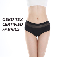 Culottes menstruelles grande taille Shanhao, 4 couches, anti-fuites, en maille, coupe haute, style quotidien pour flux abondant