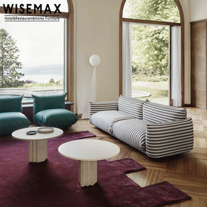 MUEBLES WISEAMX Combinación de sofá de pan de lujo ligero Juego de sofá acogedor de tela de soporte trasero de esponja de alta densidad para vestíbulo de apartamento - Product Image 4