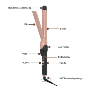 OEM ODM <span class=keywords><strong>Fer</strong></span> à Boucler Professionnel avec Revêtement Céramique et Titane, Écran LCD, Long Baril de 1,5 Pouce - Product Image 3