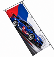 Drapeau Nobori avec impression Logo couleur pas cher 100% Polyester Double face décoration de course de voiture drapeau Nobori japonais personnalisé