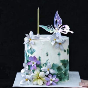 ของตกแต่งเค้กผีเสื้ออะคริลิค 3 มิติ สีรุ้ง สำหรับวันวาเลนไทน์ วันแม่ วันสตรี - Product Image 1