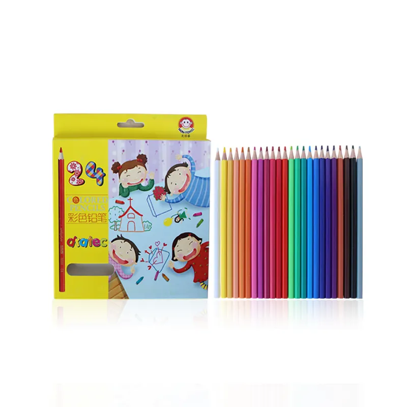 Ensemble de crayons de couleur en bois LAPIZ, taille 6, 12, 18, 24, 36 ou 48 pièces, jeu de couleur STANDARD, compatible avec la norme EN71, ast-d4236 CPSIA CE