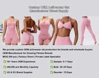Спортивный комплект F235 Xingzhong New Seamless для женщин: бесшовные шорты-велосипедки с эффектом push-up и топ для йоги (2 предмета)
