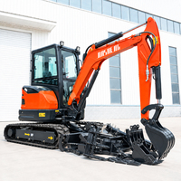 PENGIRIMAN GRATIS Mini Excavator 1 2 2.5 3 Ton EPA Farm Crawler Digger Excavadora Mesin Kubota Excavator Kecil dengan Bucket Gratis