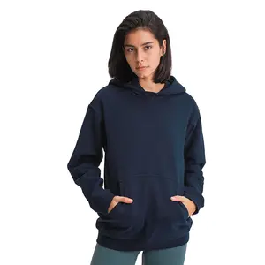 Active wear Fabrik Essentials Damen Französisch Terry Fleece Pullover Hoodie Langarm Sweatshirt