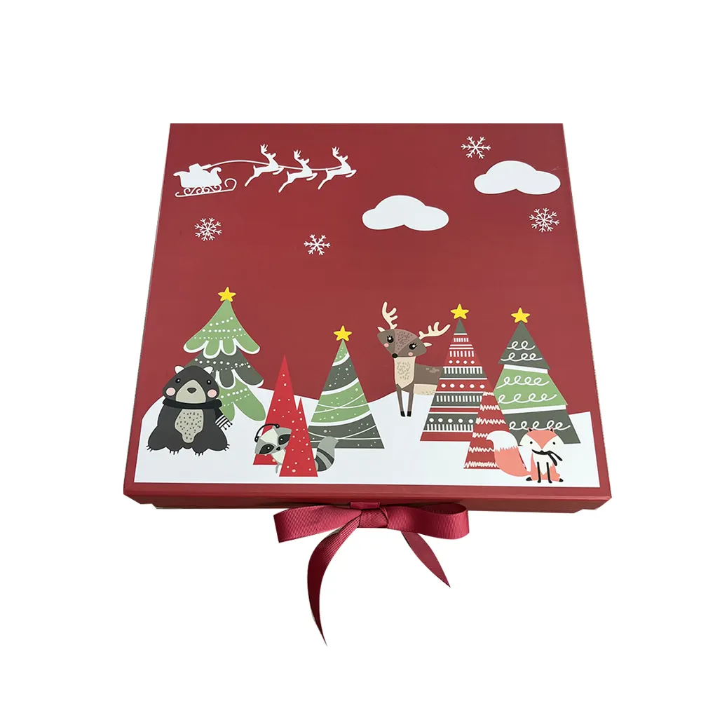 هينجكسينج عيد الميلاد المهنية الصانع هدية الكريسماس مربع صندوق بريد عيد الميلاد التراص صناديق