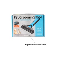 Nouvelle conception de marque privée, outil professionnel 2-en-1 pour démêler et éliminer les poils de chiens et de chats, brosse à peigne pour sous-poil