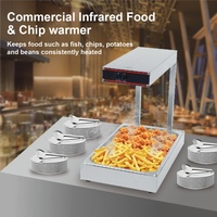 Promo Panas Pemanas Makanan Komersial 950W untuk Meja, Stainless Steel, Listrik, untuk Menyajikan Kentang Goreng dan Camilan Lainnya, Hemat Energi