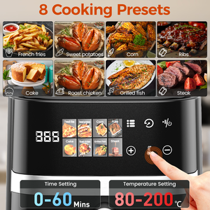 5.5L Air Fryer 1350W Oil Free Electric Fryer <b>Timer</b> Control Home Kitchen Cooker Non-fat Fryer - Product Image 6