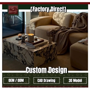 Tavolino da Caffè GOLDKING in Marmo Calacatta <span class=keywords><strong>Viola</strong></span>, Pietra con Venature <span class=keywords><strong>Viola</strong></span> per Soggiorno, Arredamento di Lusso Artigianale in Marmo - Product Image 1