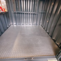 Conteneur pliable en acier, structure à 1 porte, porte à enroulement de 20 pieds, unité mobile et portable pour usage en usine, entrepôt de stockage