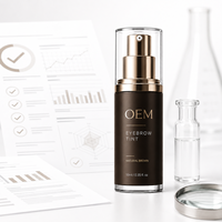 Teinture à développement rapide pour sourcils, marque privée, approvisionnement en gros, couleur semi-permanente pour sourcils, pour les grossistes en cosmétiques