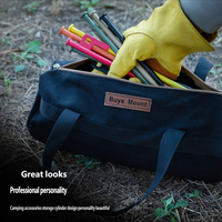 Sac à outils robuste personnalisé avec logo pour atelier et camping en plein air, sac de transport portable, pochette organisatrice pour piquets