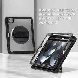 360มือจับแบบหมุนได้เคสทนทานสำหรับ iPad Pro <span class=keywords><strong>11</strong></span>นิ้ว iPad Air 4 iPad Air 5 10.9นิ้ว AIR <span class=keywords><strong>11</strong></span>เคสสายคล้องไหล่อเนกประสงค์ - Product Image 6
