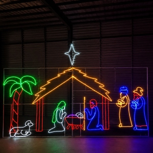 Guirlandes lumineuses LED pour crèche de Noël, décoration extérieure pour jardin, vente en gros - Product Image 1