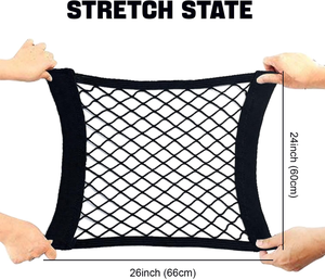 Filet de fixation élastique en polyester pour casque de moto et vélo, avec crochets robustes, 30x30cm, pour casques, vélos, paniers et bagages - Product Image 2