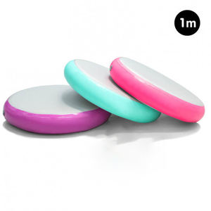 Esteras de caída de pista de aire redondas personalizadas, bloque de aire inflable para gimnasia, <span class=keywords><strong>1m</strong></span> - Product Image 3