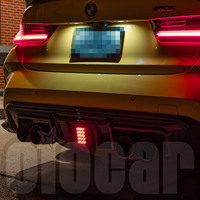 Oiomotors R Style Diffuseur arrière LED en fibre de carbone sèche pour BMW G80 G81 M3 G82 G83 M4