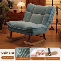 Chaise à bascule individuelle en lin de haute qualité, ottoman, grand siège, canapé paresseux, pour salon, chambre, balcon, inclinable, fait main - Grande Vente
