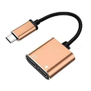 Абсолютно новый USB-C адаптер 3-в-1 с двумя портами, аудиоразветвителем и быстрой зарядкой PD для iPhone 15, S24 и других устройств, из алюминиевого сплава - Product Image 5