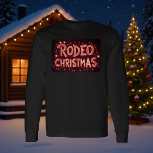 T-shirt à manches longues Rodeo Christmas, design festif, vêtements de fête - Product Image 3