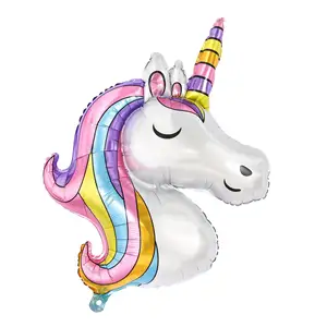 Palloncini per feste a tema unicorno di 0-9 anni nuovo Set di decorazioni a palloncino rosa e bianco per le celebrazioni del compleanno