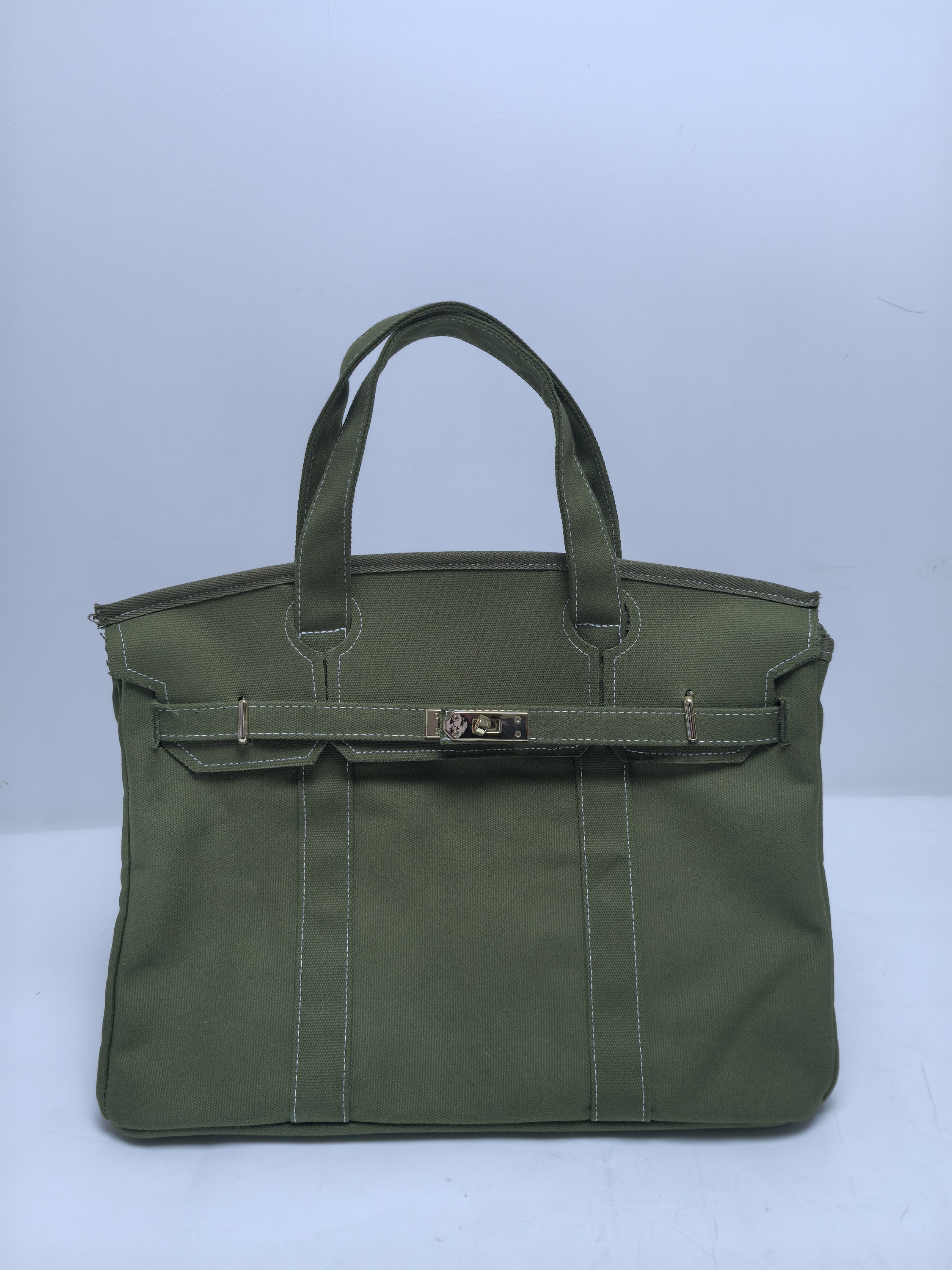 sac fourre-tout en toile vert olive