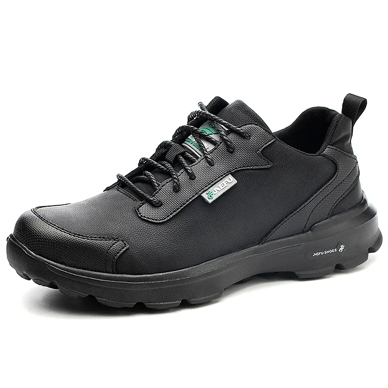 Легкая защитная обувь JIEFU, пластиковая обувь для рабочих, удобная Рабочая обувь с пластиковым носком для мужчин, Рабочая обувь