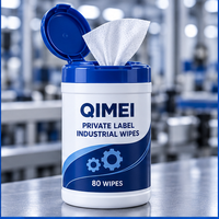 Lingettes industrielles OEM ODM à marque privée, en boîte compacte, avec conception personnalisée, taille et nombre de lingettes au choix