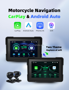 Écran d'affichage portable étanche de 5 pouces avec GPS, DVR, Bluetooth, CarPlay sans fil et Android Auto pour moto - Product Image 1