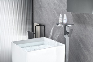 Cascade Vaste robinets de <span class=keywords><strong>lavabo</strong></span> de salle de bain Robinets de luxe Vanités en laiton modernes Robinets de <span class=keywords><strong>lavabo</strong></span> Salle de bain - Product Image 3