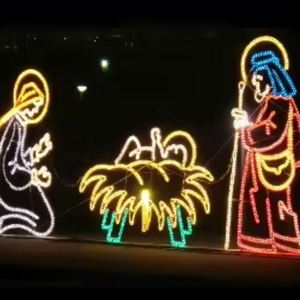 ไฟเชือก2D กลางแจ้ง LED สำหรับตกแต่งวันหยุดเชิงพาณิชย์ - Product Image 6